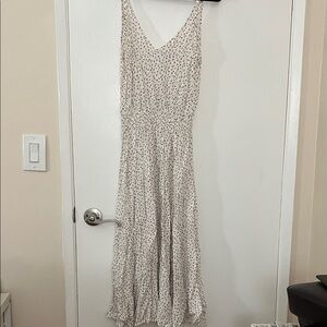 Aura Cream and Black Maxi Dress